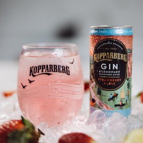 Kopparberg Gin&Lemonade Strawberry&Lime Alcohol-Free burk 25CL